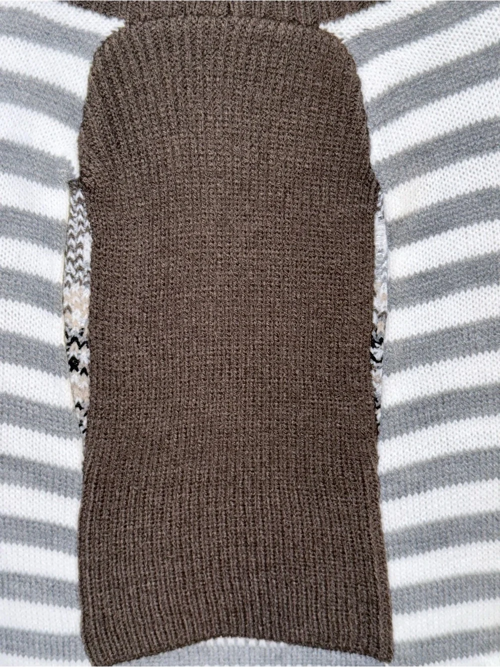 NWT Simplydog Hedgehog Stripe Knit Dog Sweater Size Large